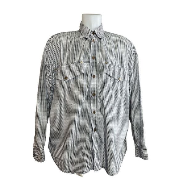 Versace Jeans Couture Shirt Men’s Button Lion Button Blue & White Size Large - Picture 4 of 15